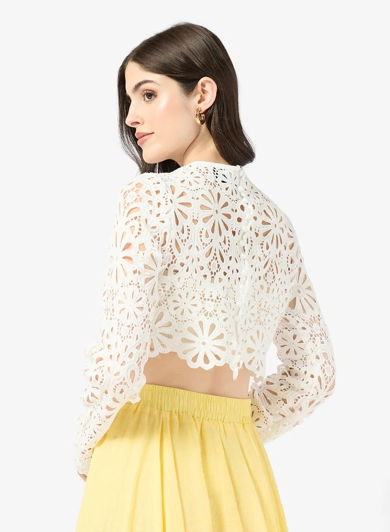 ايلا Lace Crop Top